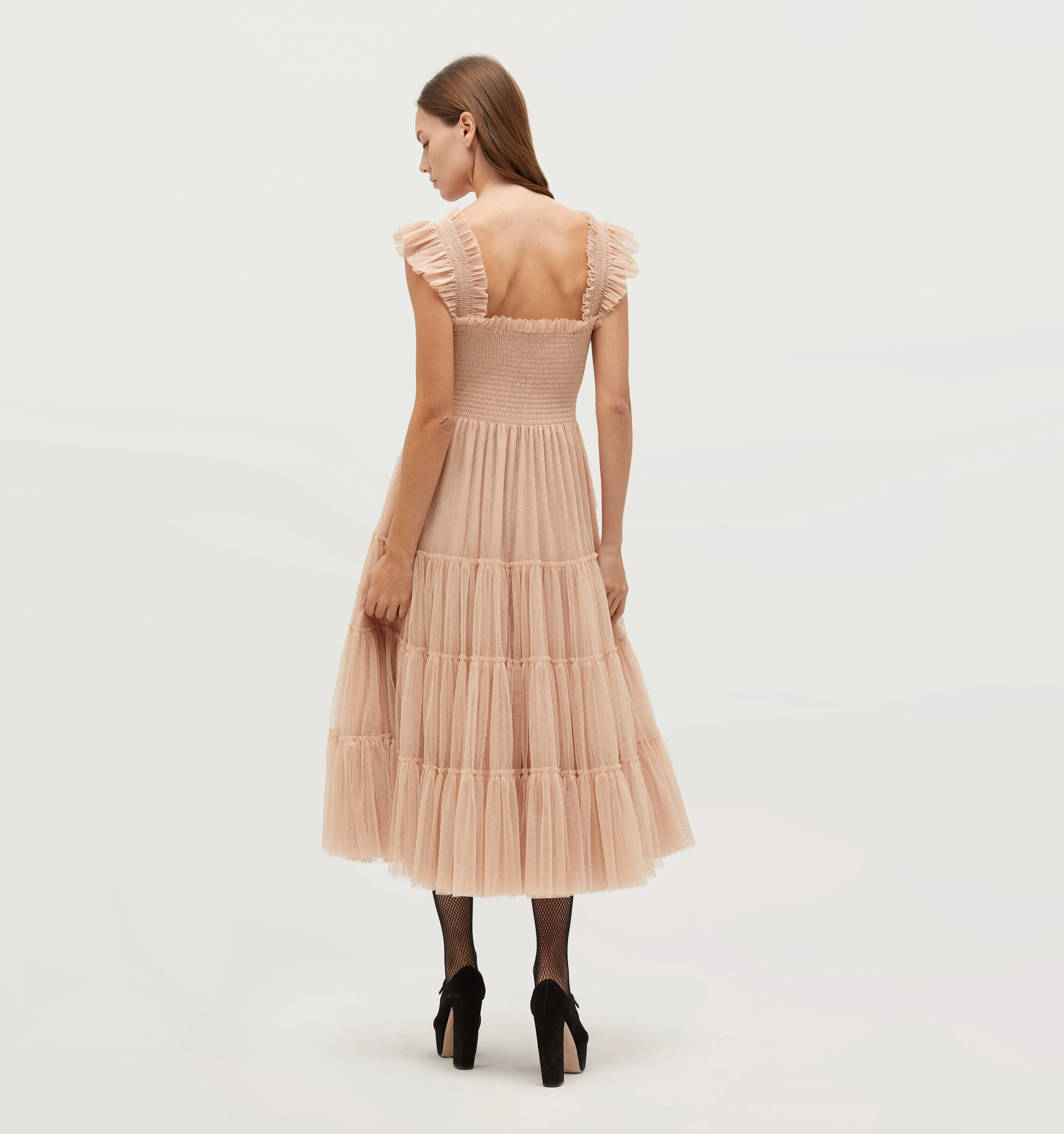 The Tulle Ellie Nap Dress - Blush Glitter Tulle