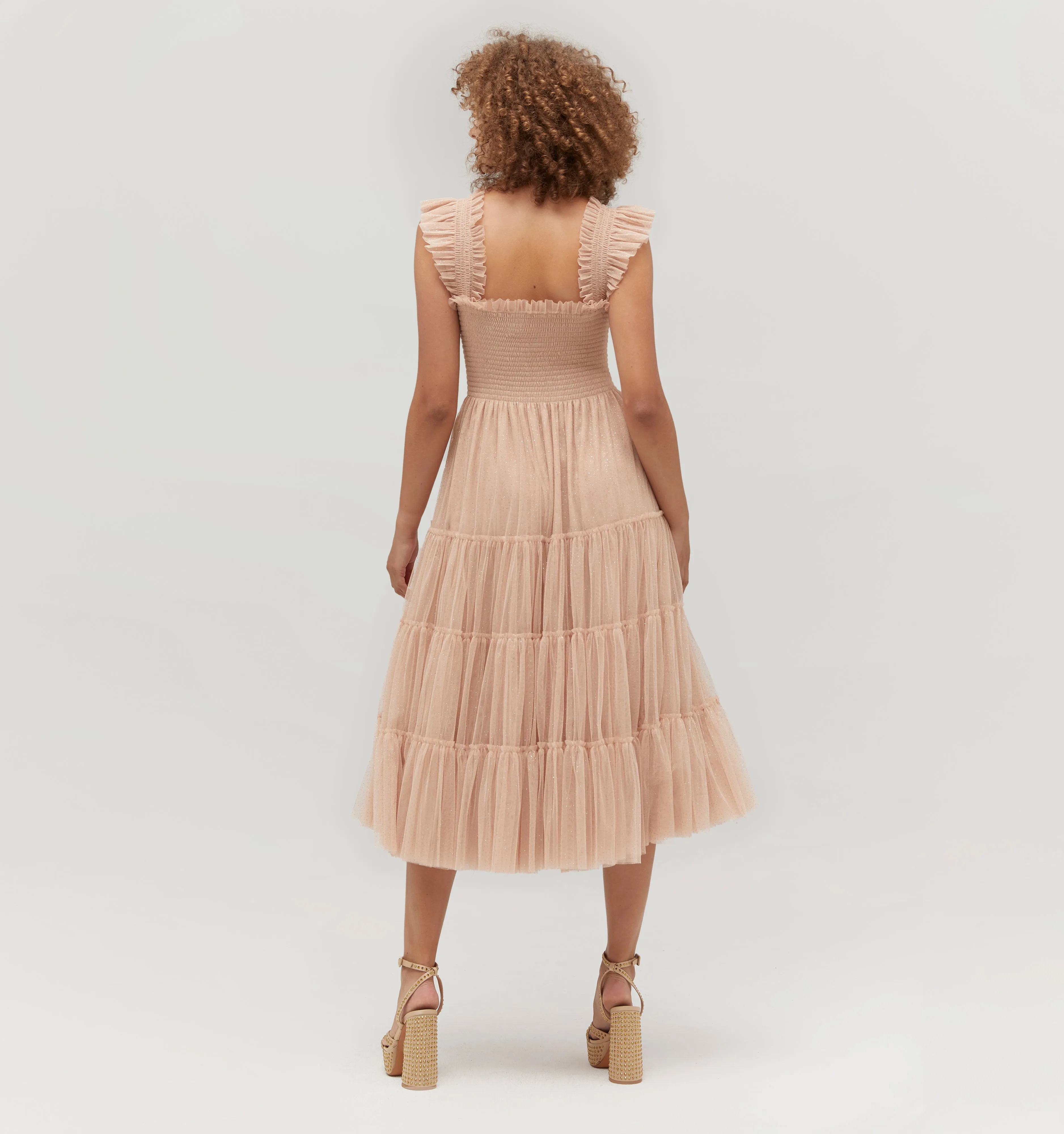 The Tulle Ellie Nap Dress - Blush Glitter Tulle