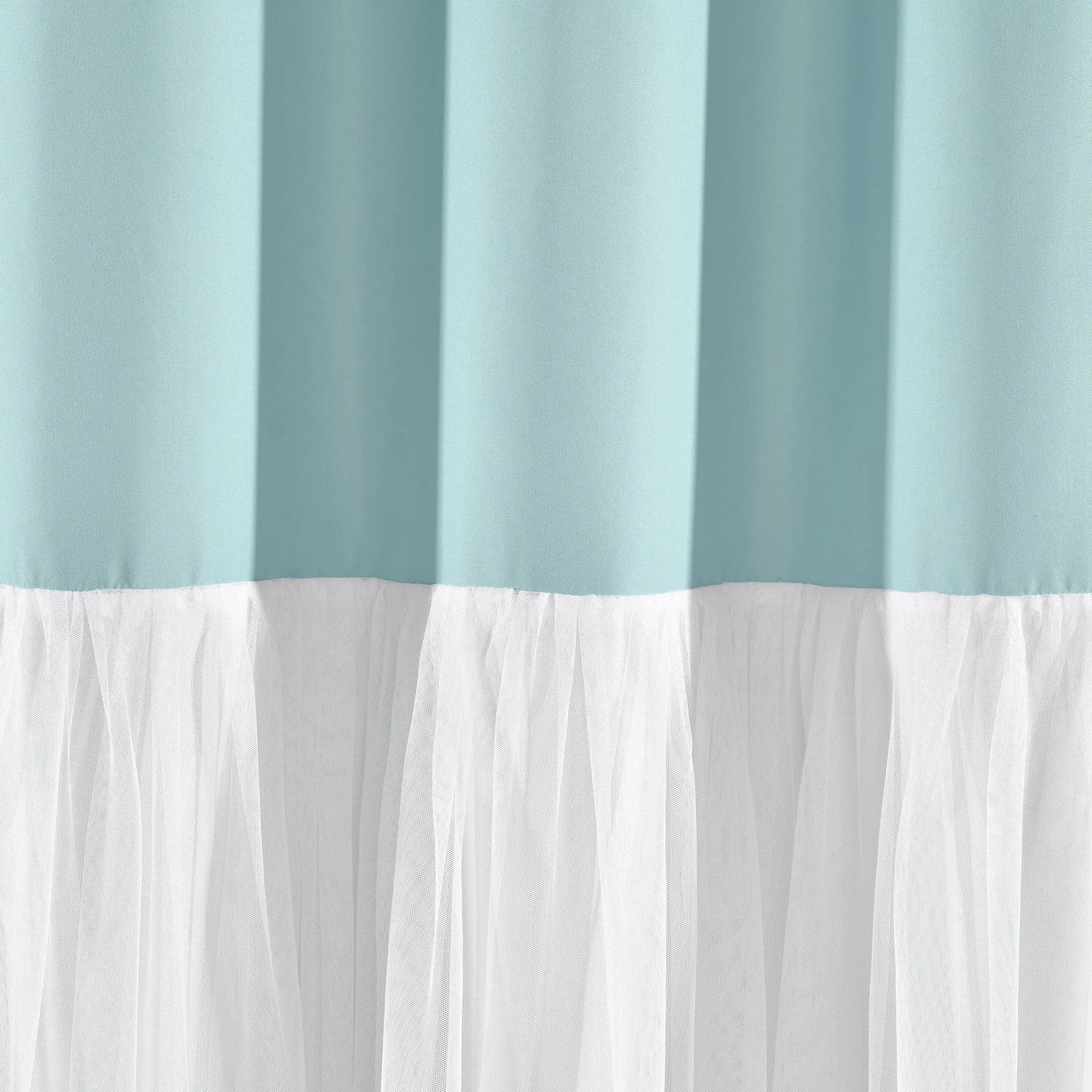 Tulle Skirt Colorblock Shower Curtain