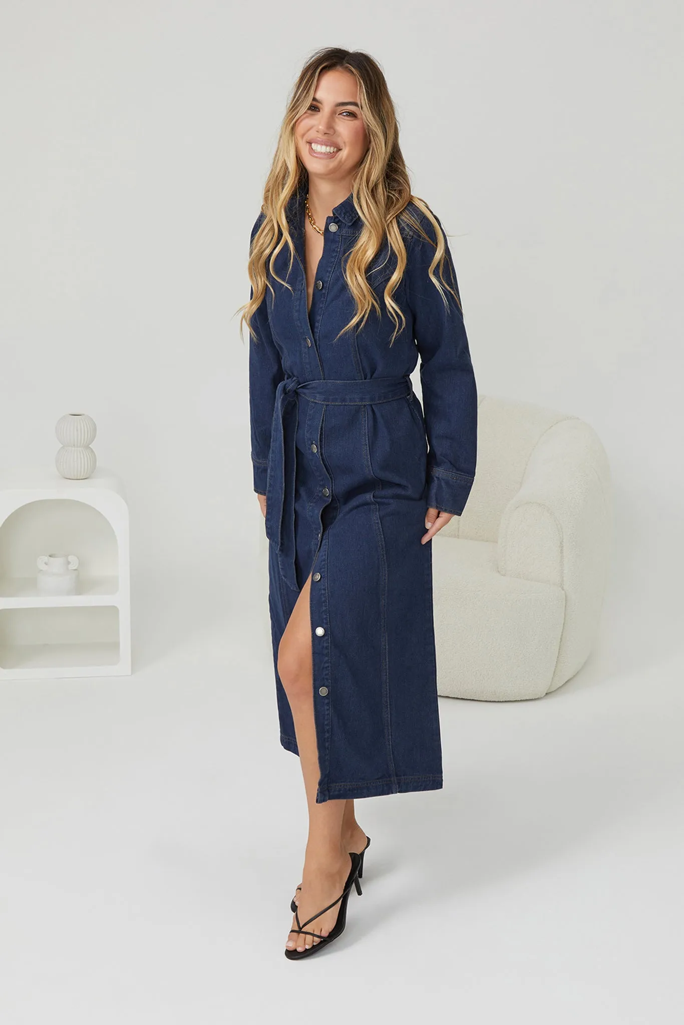 Valensha Dress - Indigo