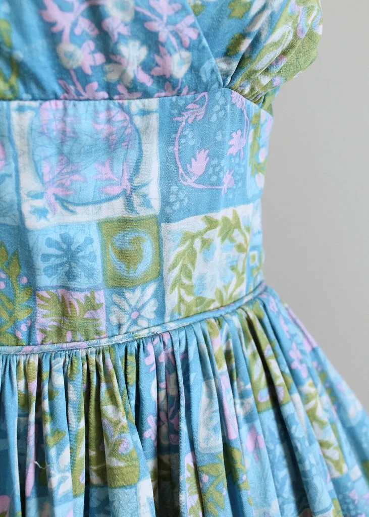 Vintage 1950s Pastel Patchwork Sundress