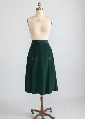 Vintage 1970s Tomboy Cord Midi Skirt